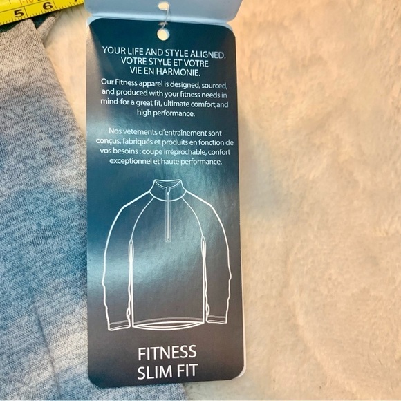 NWT Gaiam Hooded Top Large Grey Long Sleeved Hoodie Athletic Fitness Slim Fit - Picture 12 of 15